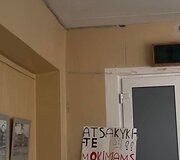 Salininkų gimnazijos mokiniai surengė protesto akciją