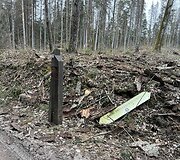 Veisiejų regioniniame parke sulaužyti informaciniai ženklai