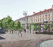 Vokiečių gatvės rekonstrukcijos vizualizacijos