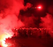Lenkijos nacionalistų žygis Var&scaron;uvos gatvėmis