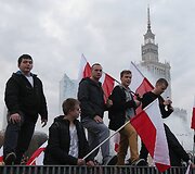 Lenkijos nacionalistų žygis Var&scaron;uvos gatvėmis