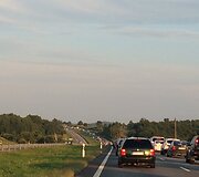 Kam&scaron;tis autostradoje prie&scaron; Kryžkalnį