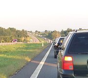 Kam&scaron;tis autostradoje prie&scaron; Kryžkalnį