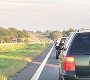 Kam&scaron;tis autostradoje prie&scaron; Kryžkalnį