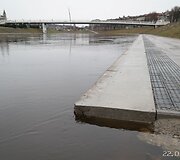 Neries pakrantės slūgstant vandeniui
