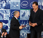 Andrius Kupčinskas (k.), Albertas Skurvydas ir Arvydas Sabonis