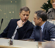 Andrius Kupčinskas ir Stanislovas Bu&scaron;kevičius (d.)