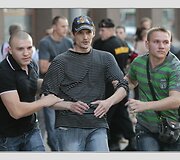 Protesto Baltarusijoje akimirka