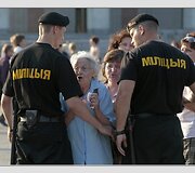 Protesto Baltarusijoje akimirka