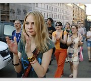 Protesto Baltarusijoje akimirka