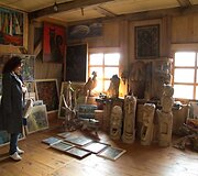 Leonardo Černiausko dailės galerijoje-malūne