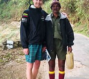 Andrius su Indijos kalnų gyventoju