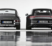 Pirmosios kartos ir naujausias &bdquo;Porsche 911&ldquo; automobiliai