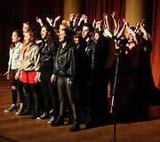 Studentų pasirodymai tarptautinės teatro dienos proga