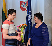 Justinas Jankevičius su mama Silva