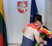 Justinas Jankevičius su mama Silva