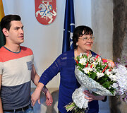 Justinas Jankevičius su mama Silva