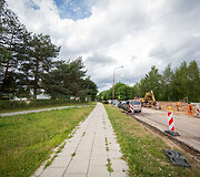 Viaduko statybos prie darželio &bdquo;Strazdelis&ldquo;