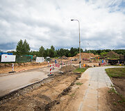 Viaduko statybos prie darželio &bdquo;Strazdelis&ldquo;