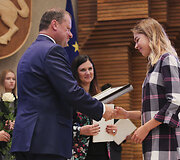 Sportininkų pagerbimo už pasiekimus Pasaulio ir Europos čempionatuose 2018 metais &scaron;ventė