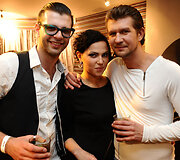 Danielius Polskis (kairėje), Justė Arlauskaitė-Jazzu, Andrius Butkus