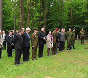 Vokiečių karių perlaidojimo ceremonijos akimirka