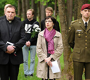 Vokiečių karių perlaidojimo ceremonijos akimirka