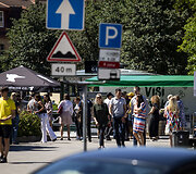 Rūdninkų skvere vienai dienai įsikūrė IKI parduotuvė po atviru dangumi