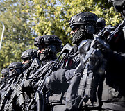 Lietuvos policijos antiteroristinių operacijų rinktinės &bdquo;Aras&ldquo; &scaron;audyklos bei treniruočių bazės atidarymo ceremonija