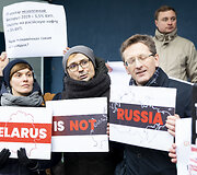 Protesto akcija &bdquo;Belarus is NOT Russia"