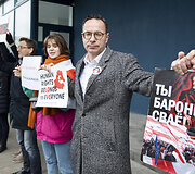 Protesto akcija &bdquo;Belarus is NOT Russia"