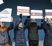 Protesto akcija &bdquo;Belarus is NOT Russia"