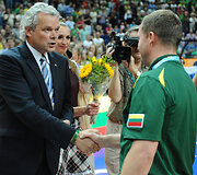 U-20 rinktinės apdovanojimų akimirka