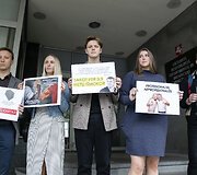 Jaunųjų konservatorių lygos protestas prie&scaron; Rimanto Sinkevičiaus paskyrimą į ministro postą