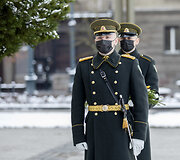 Sausio 13-osios aukų pagerbimas prie Sausio 13-osios memorialo.