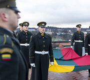 Naujos Lietuvos valstybės vėliavos i&scaron;kėlimo ceremonija