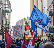 Vasario 16-ąją Vilniaus centre - gausios policijos pajėgos, pasirodė ir protestuotojų