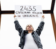 Meninė akcija &bdquo;Tai ne tik skaičiai&ldquo; skirta Ukrainoje žuvusiems civiliams pagerbti