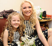 Natalija Bunkė su krik&scaron;to dukra Elena Zvonkute