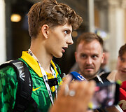 Lietuvos U16 vaikinų rinktinės sutiktuvės Vilniaus oro uoste