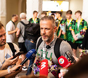 Lietuvos U16 vaikinų rinktinės sutiktuvės Vilniaus oro uoste