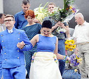 Annos D. Mangirdienės ir Arnoldo Mažeikos vestuvių akimirka