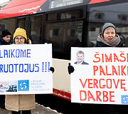 Streikuojančių vairuotojų palaikymo akcija