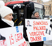 Streikuojančių vairuotojų palaikymo akcija