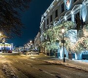 Kalėdi&scaron;kai pasipuo&scaron;ęs Vilniaus senamiestis