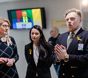 Ukrainos pilietinio pasiprie&scaron;inimo judėjimo &bdquo;Geltonasis kaspinas&ldquo; akcija Seime