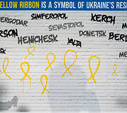 Ukrainos pilietinio pasiprie&scaron;inimo judėjimo &bdquo;Geltonasis kaspinas&ldquo; akcija Seime
