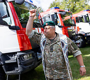 Prie&scaron;gaisrinės apsaugos ir gelbėjimo departamentas pristatė 20 naujų vidutinės klasės automobilinių cisternų.