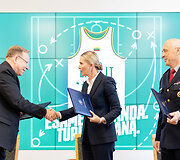 Gintaras Gru&scaron;as, Agnė Bilotaitė, Saulius Greičius