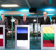 Trijų Baltijos &scaron;alių prezidentų spaudos konferencija